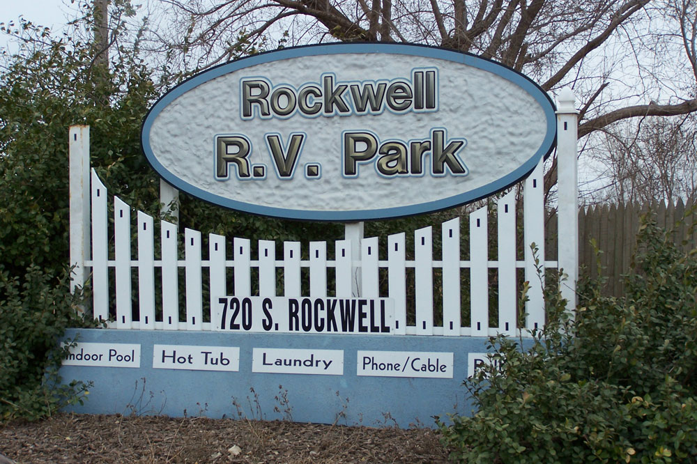 Rockwell RV Park sign